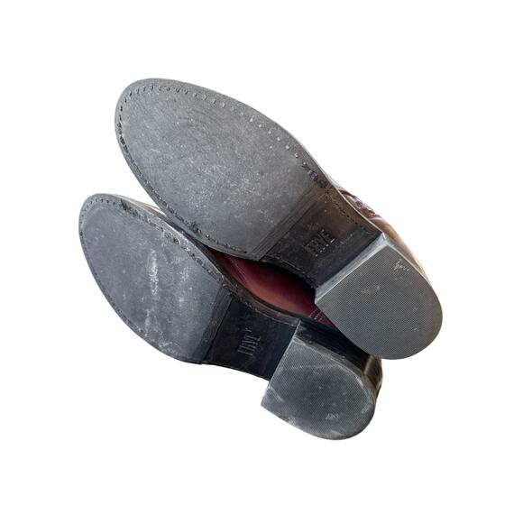 Frye Women Demi Ankle Boots in Wine Merlot Zippered Leather Size 7 - Picture 4 of 6